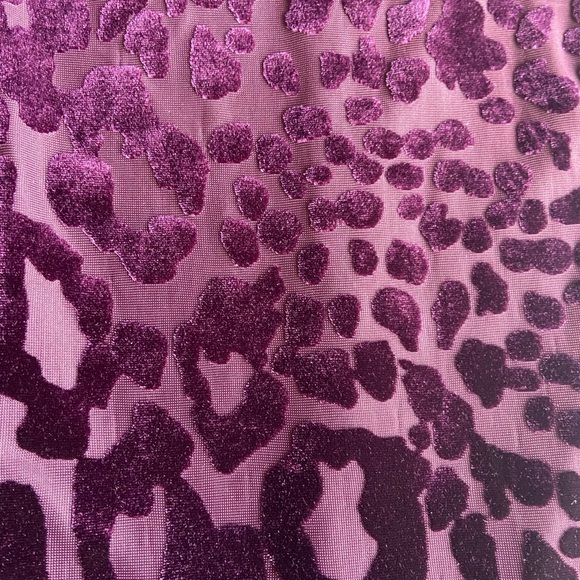 Cache Leopard Velvet Burnout Bodycon Sheath Dress Sz 12 Witchy Whimsigoth - Picture 10 of 11